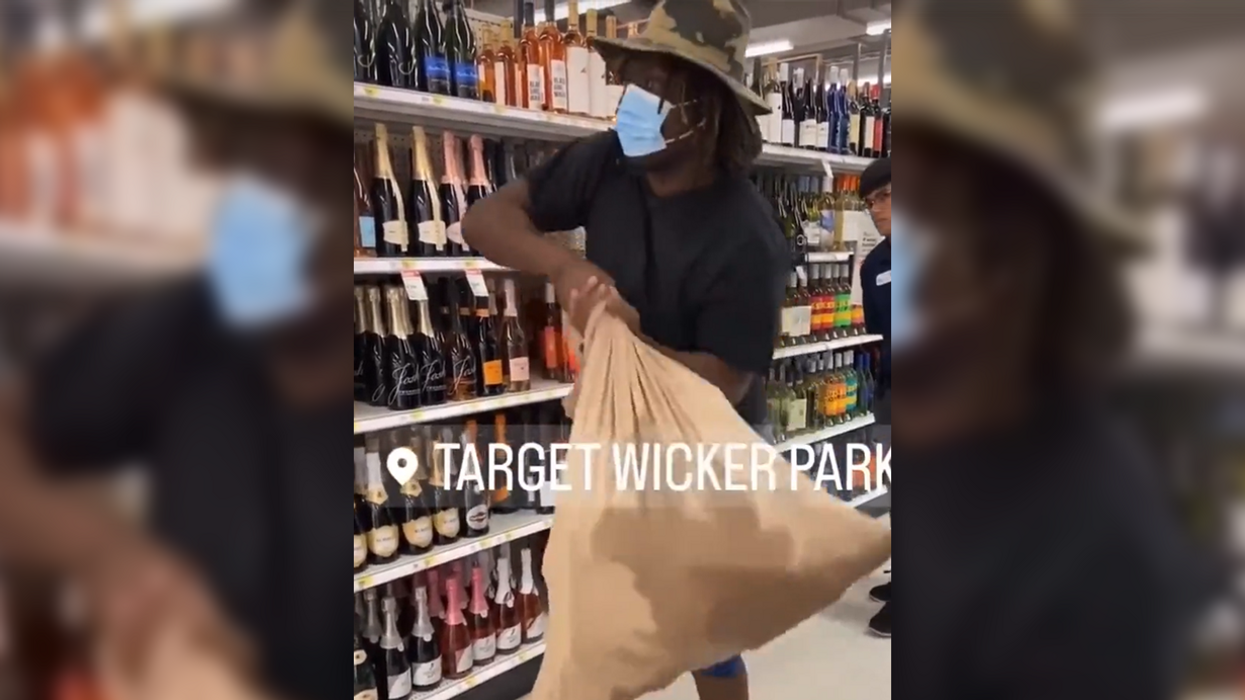 Watch: Man Fills Sack With Liquor, Casually Robs Neighborhood Target While Wearing Ankle Monitor