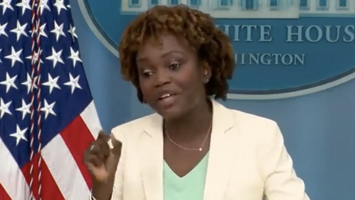 KJP gives worst performance yet, freaks when reporter calls Biden out for dumping migrants on 'small towns'