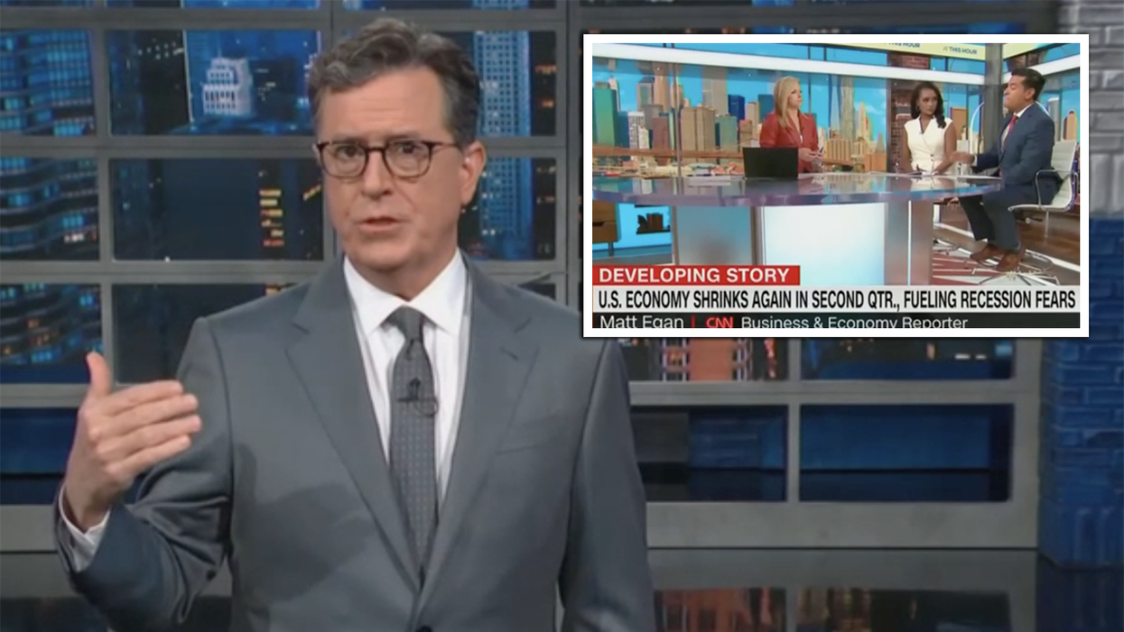 Watch: Media shilling over Biden's 'recession' is so pathetic, even Stephen Colbert is calling them out
