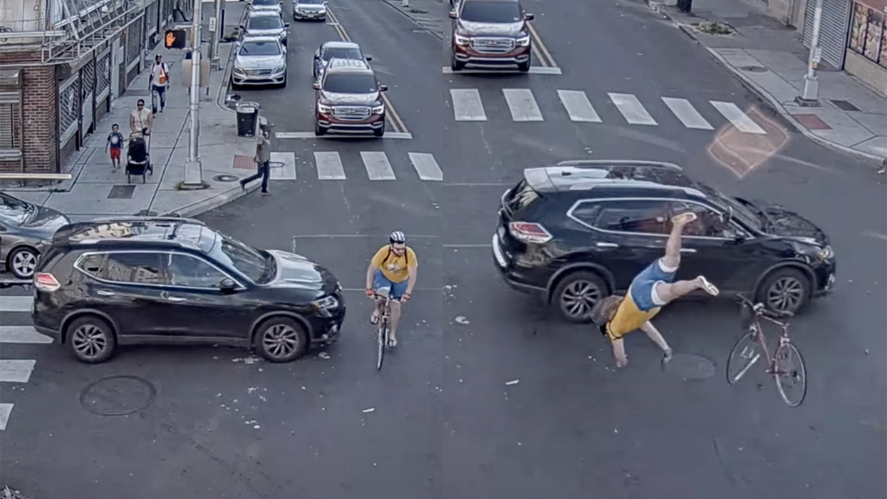 Watch: Democratic official hits biker with her car and flees the scene