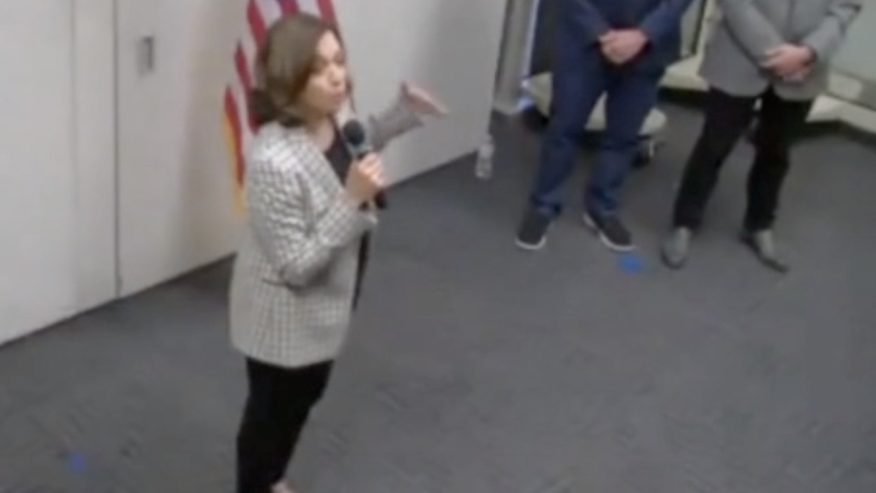 Kamala Harris tosses the word salad again, something about spending hours figuring out how to vote by mail