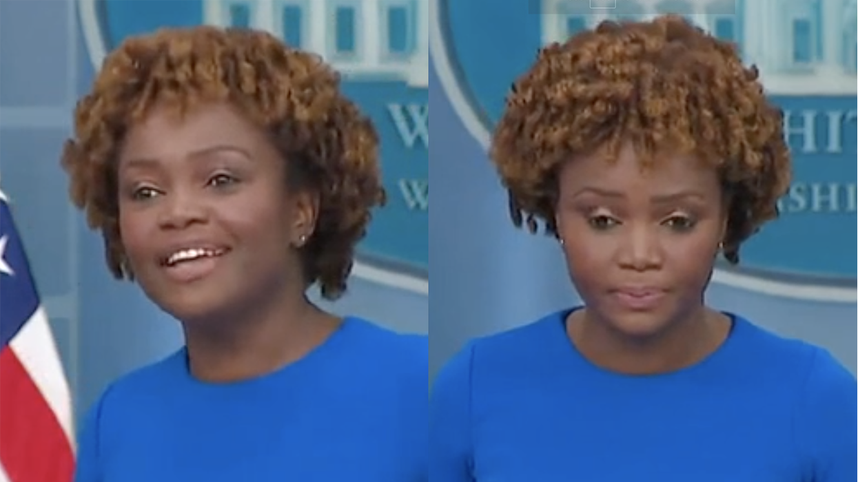 Watch: Karine Jean-Pierre attempts joke about Joe Biden's health, bombs