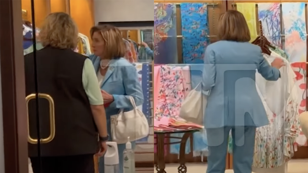 Watch: Nancy Pelosi finds time to get her shop on prior to almost bringing us to the brink of WWIII