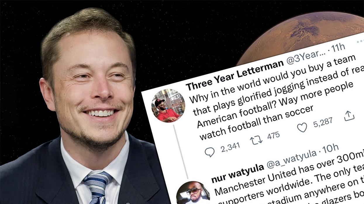 Elon Musk joked about buying Manchester United, the real hero is the guy trolling Brits over REAL football