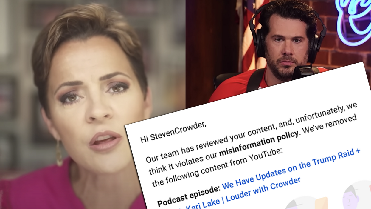 YouTube suspended Louder with Crowder for our interview with Kari Lake