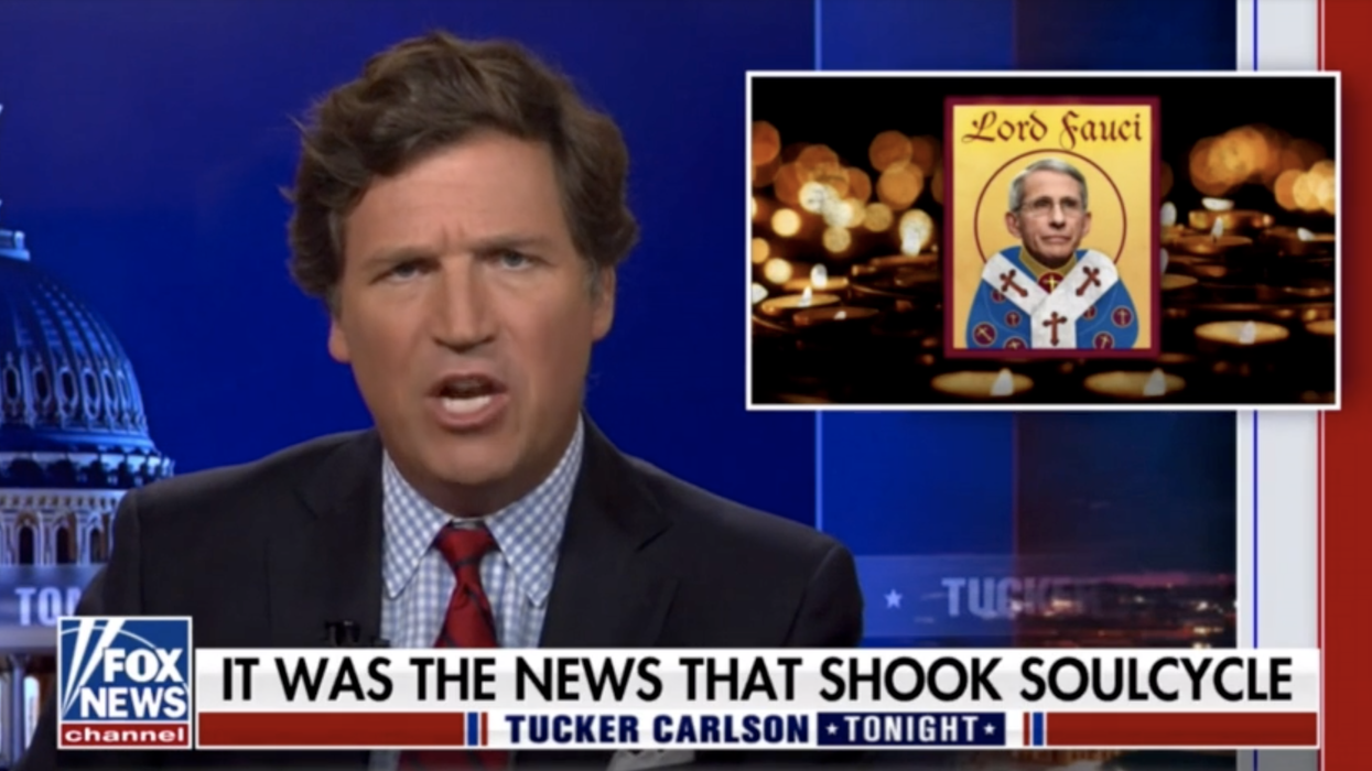 'Thousands of masked ladies in Lululemon': Tucker Carlson outdoes himself mocking Anthony Fauci's retirement