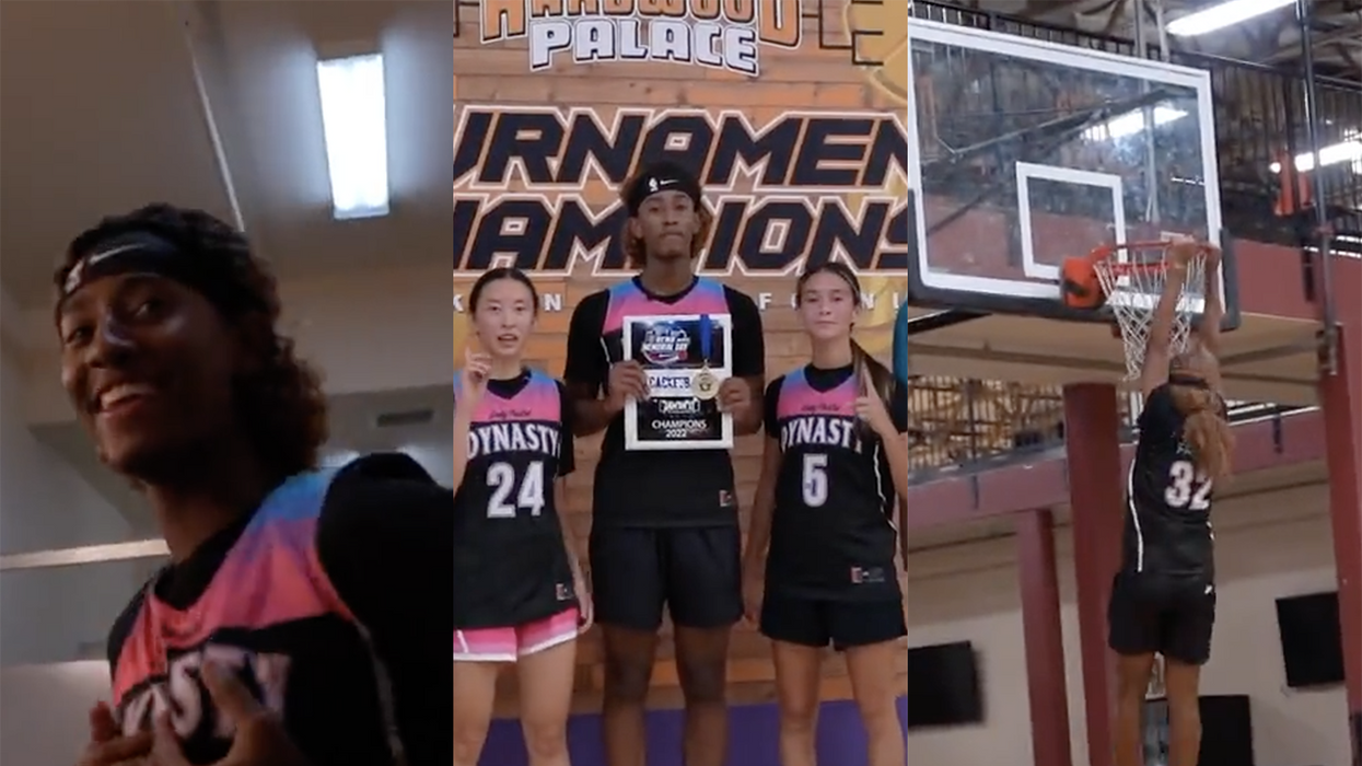 Watch: Art imitates life as dude goes viral dressing like a girl and dominating in high school basketball