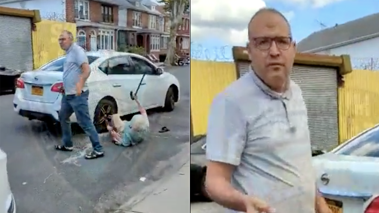 Watch: Professional driver drags elderly woman out of his backseat, then tries to run down the eyewitness