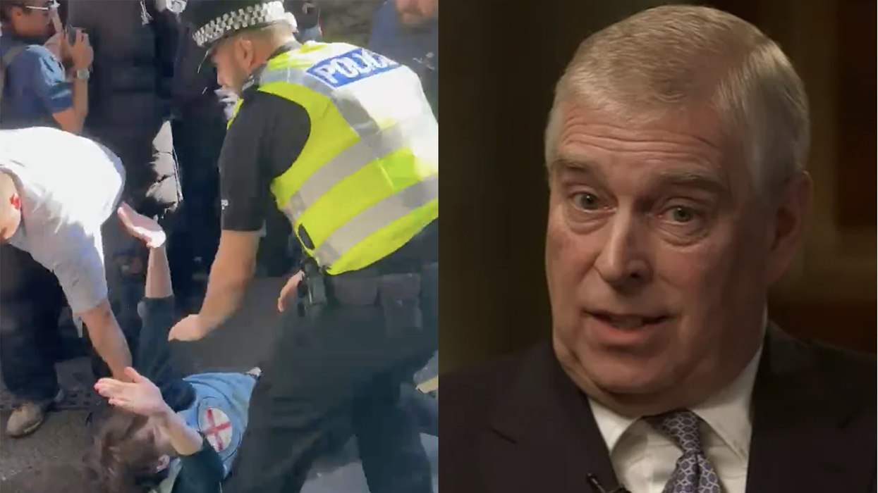 Watch: Police tackle guy who called alleged pedo Prince Andrew 'sick old man' during Queen's funeral procession
