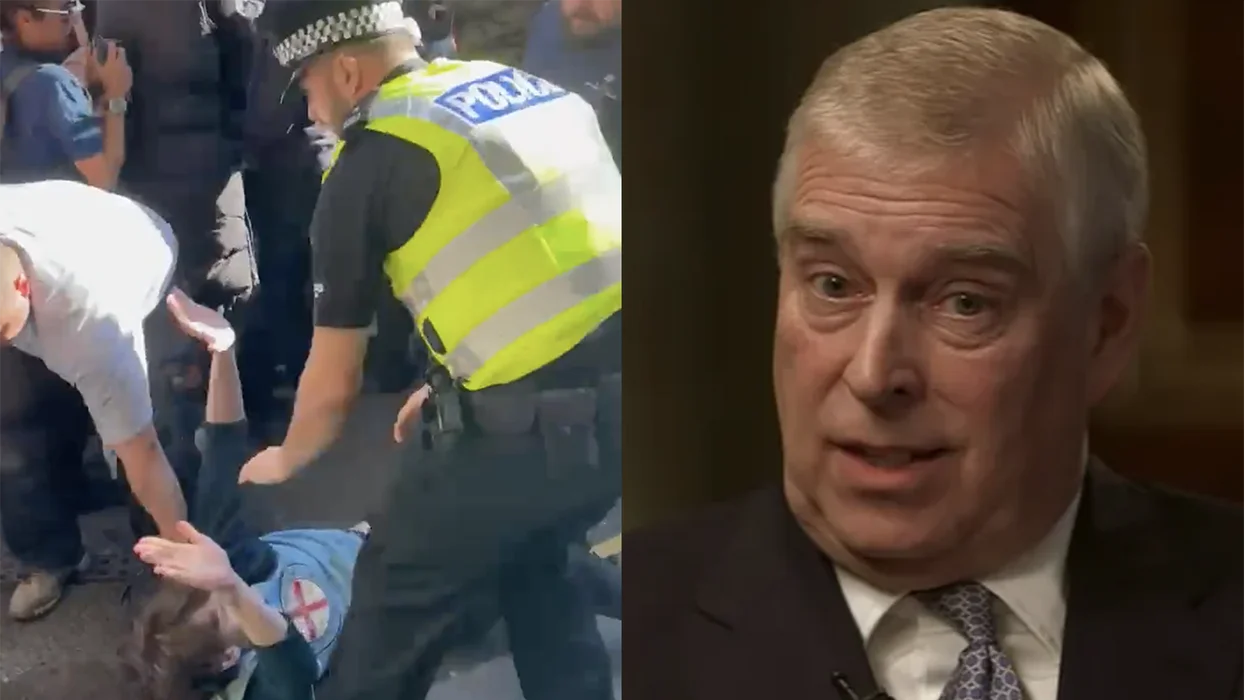 Watch: Police tackle guy who called alleged pedo Prince Andrew 'sick old man' during Queen's funeral procession