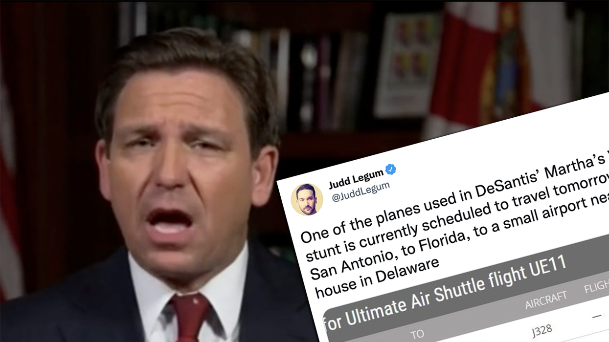 Get ready: Ron DeSantis has a plane of migrants (allegedly) landing near Joe Biden's house in Delaware today