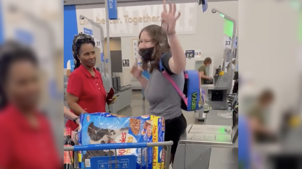 Watch: Woman has epic meltdown over a man's microaggression of telling her... she cut in line