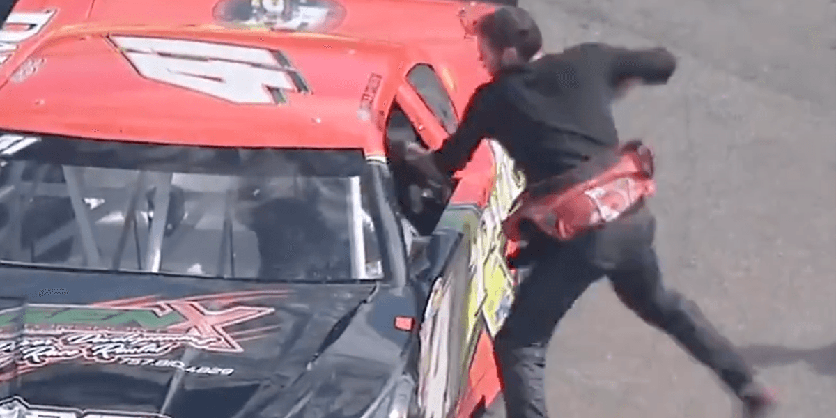 NASCAR drivers fight when one gets flipped off - Louder With Crowder