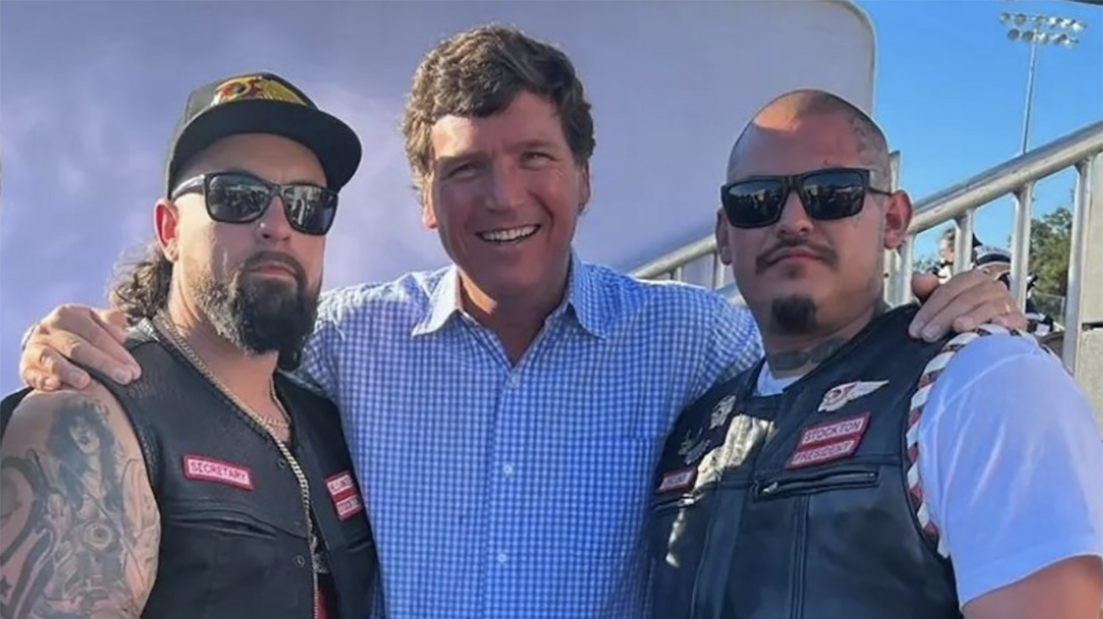 So, Tucker Carlson showed up to eulogize the founder of the Hells Angels over the weekend. No, really.