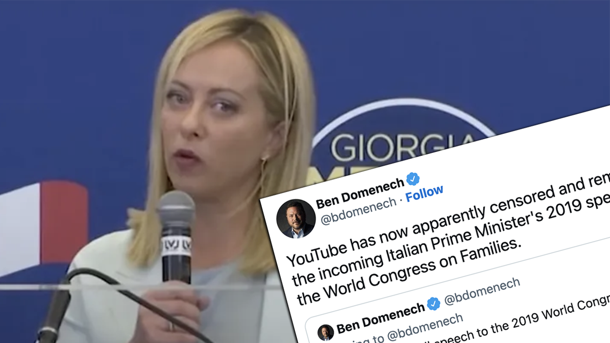 That viral Giorgia Meloni speech everyone fell in love with? YouTube removed it over "community guidelines"