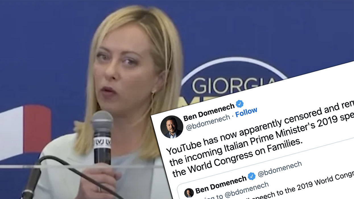 That viral Giorgia Meloni speech everyone fell in love with? YouTube removed it over "community guidelines"