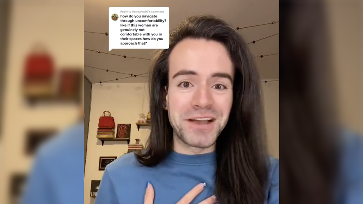 Bearded trans woman claims other women are misogynists for not wanting to be around her balls in the bathroom