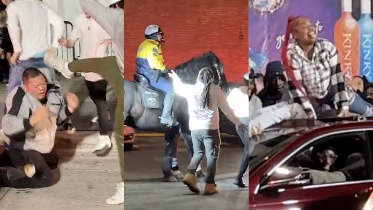 'F*** your horse': Watch as a brawl outside of a gay bar turns into chaos in yet another crime-ridden progressive city