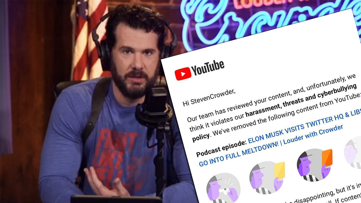 YouTube suspended Louder with Crowder for our episode about Elon Musk's Twitter takeover