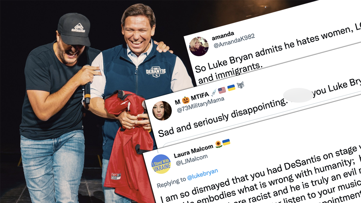 Bitter libs are canceling country megastar Luke Bryan for inviting Ron DeSantis on stage at a hurricane benefit