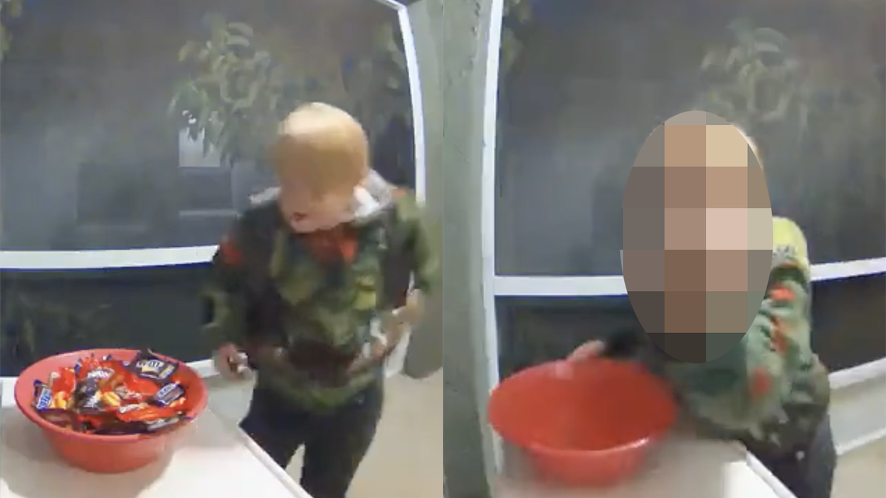 Watch: Young king goes viral telling homeowners they're 'number one' before stealing all the Halloween candy