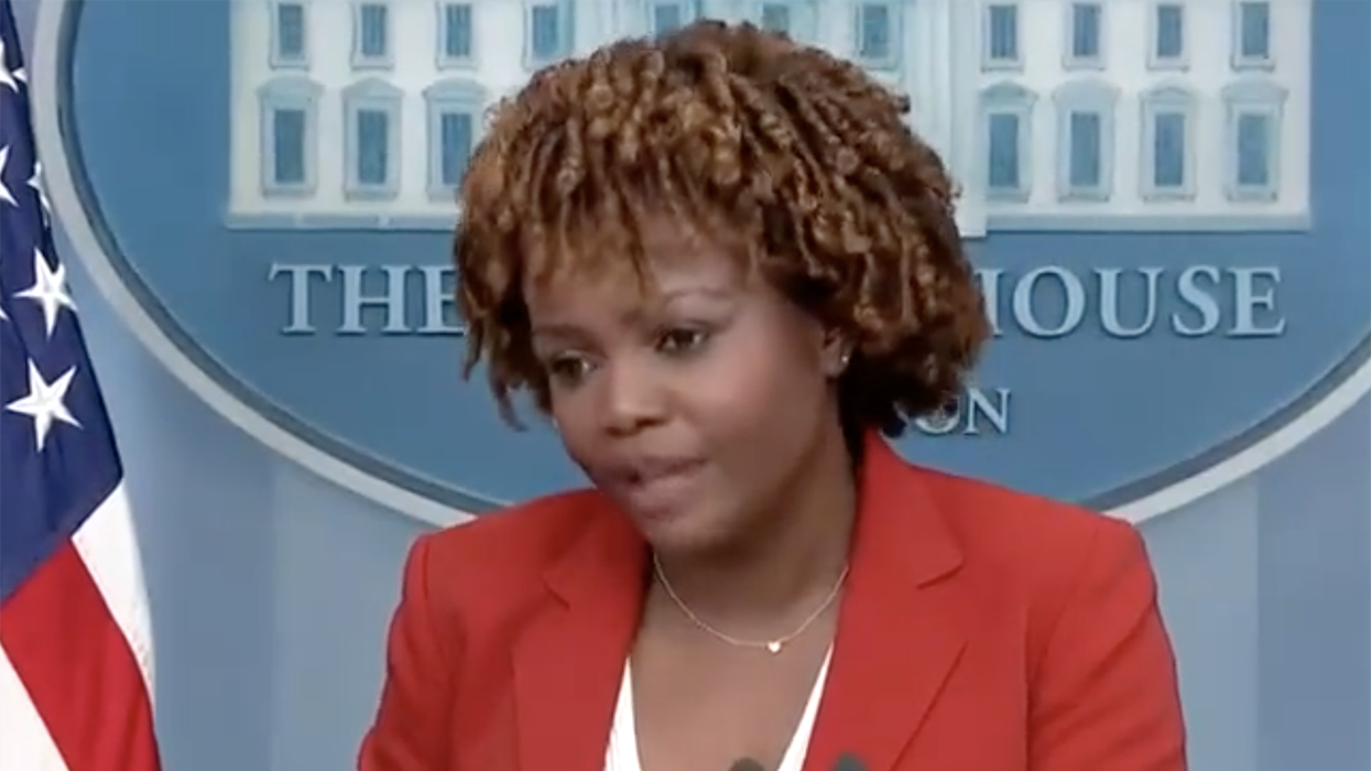 KJP lashes out at Doocy question: Does POTUS believe it's a 'threat to democracy' if somebody votes GOP?