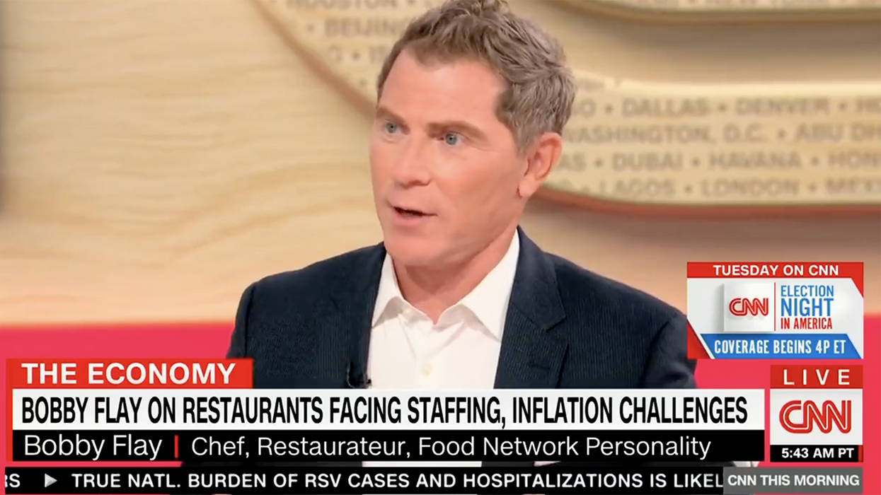 Watch: Bobby Flay shocks CNN on just how bad the economy is by listening to his customers