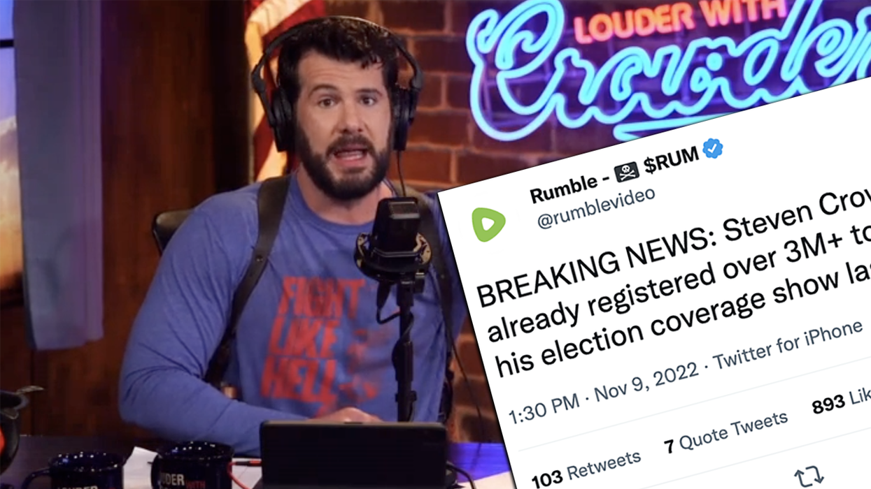 Rumble announces the record-breaking success of Crowder's 2022 Midterm Election Livestream