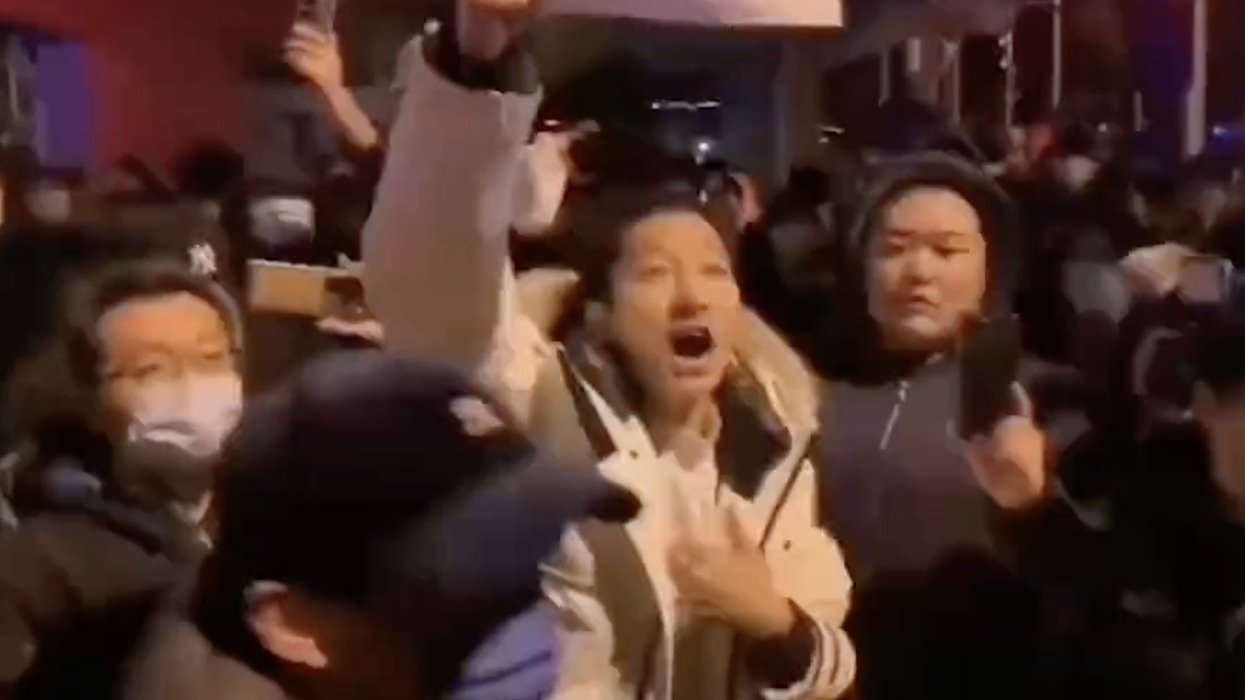Watch: Anti-communist protester goes OFF after being told China protests are fueled by 'foreign forces'