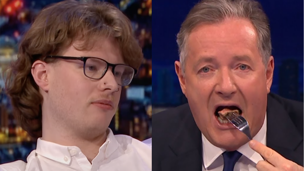 Watch: Smug vegan attempts lecturing Piers Morgan about meat, so he eats a steak in front of him