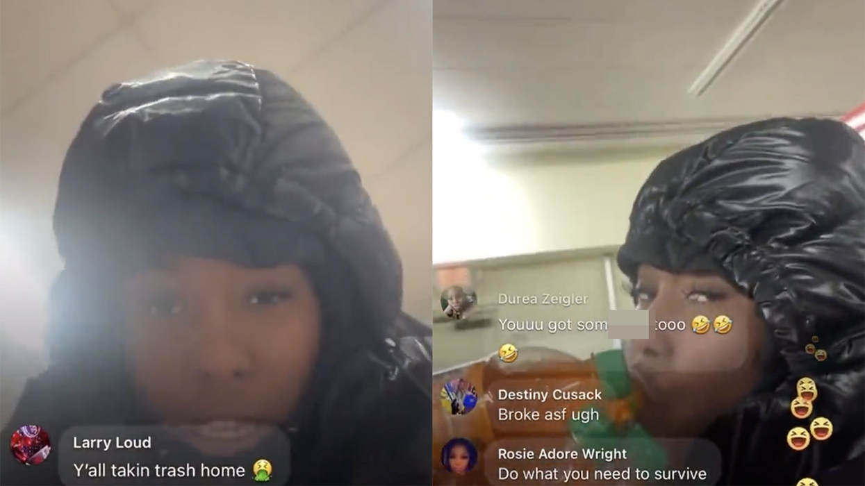 Watch: World's dumbest criminal livestreams herself looting during a deadly snowstorm