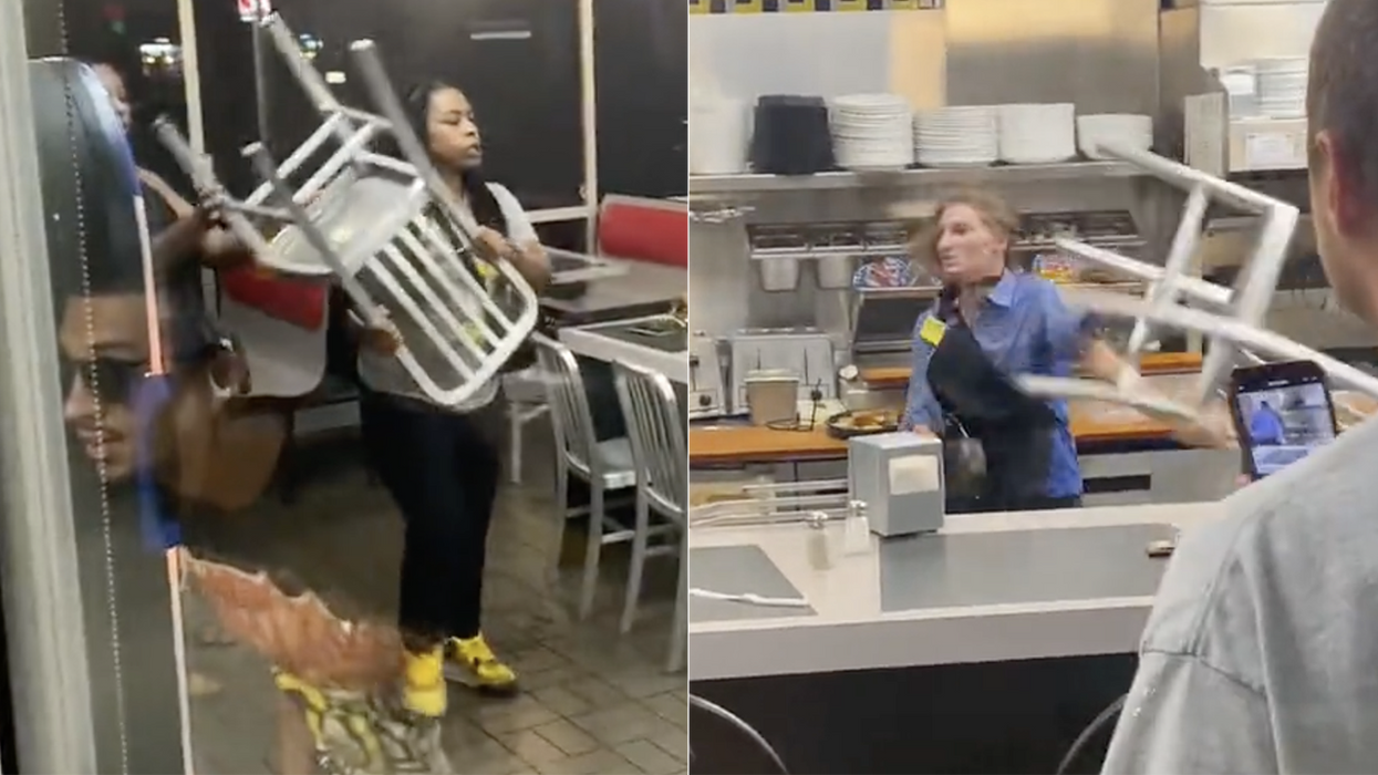 Watch: Waffle House (again) descends into AEW-style brawl, employee blocks thrown chair with ninja-like reflexes