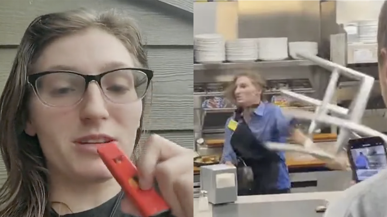 Watch: Our favorite Waffle House employee, the chick with the chair, shares her version of events and it's glorious