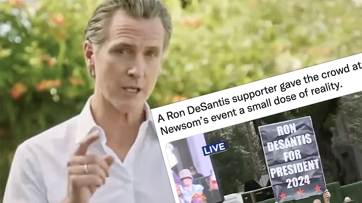 Watch: Ron DeSantis fan hits Gavin Newsom with harsh reality check during his inauguration
