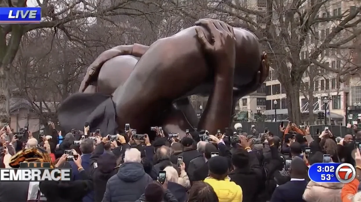 WATCH: Boston 'erects' statue to honor Martin Luther King and it looks like a giant...