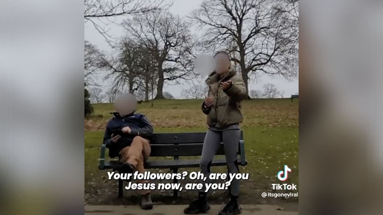 Watch: Smug 'influencer' whines old man is ruining her live stream as he lets her know how little he gives a rip