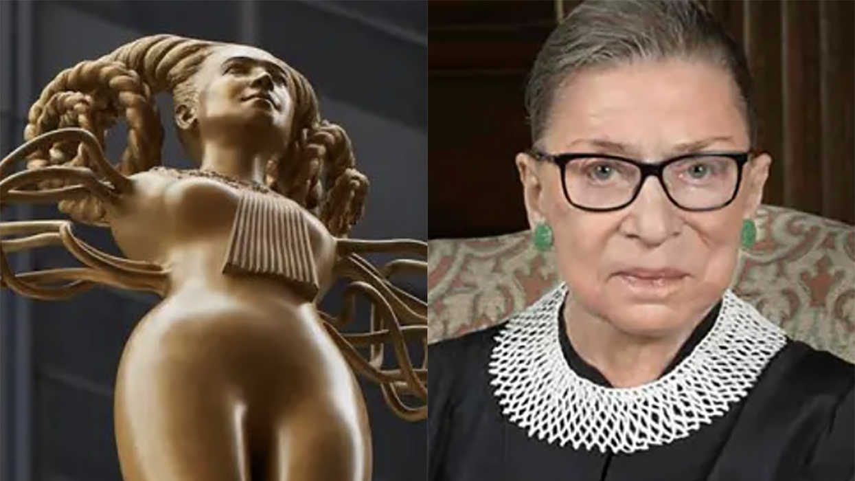 NYC courthouse erects demonic-looking statute they claim is meant to pay homage to Ruth Bader Ginsburg