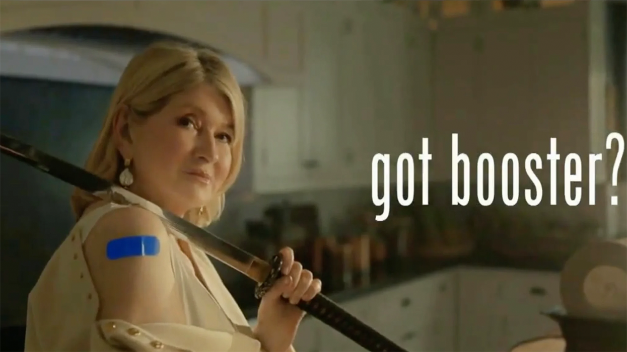 Watch: New ad to push SCHMOVID boosters features Martha Stewart... and a giant samurai sword?
