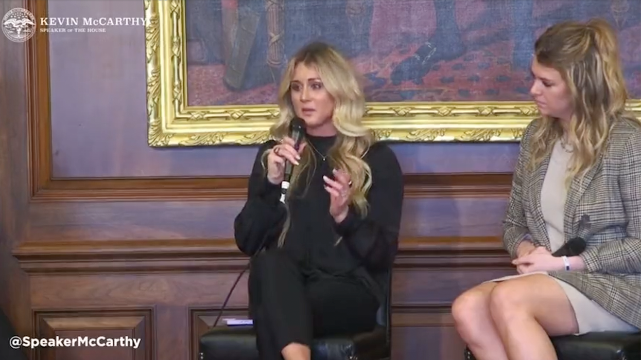 Watch: NCAA swimmer gets choked up about being forced to share a locker room with biological males