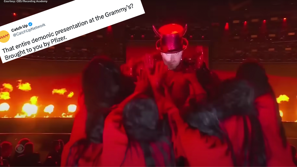 WATCH: Sam Smith's Satanic Grammy Performance Was Sponsored By... Pfizer? 