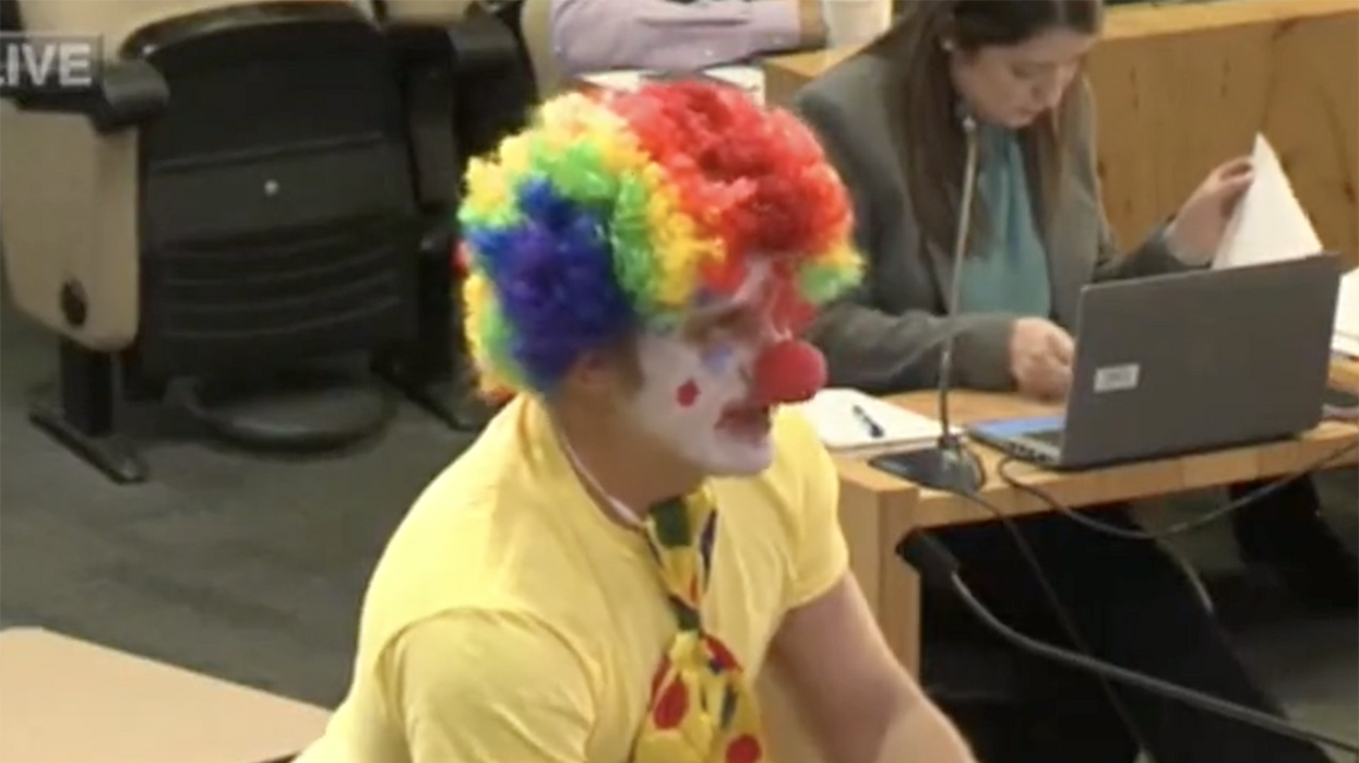 Watch: Hero dresses as a clown to protest Austin City Council's woke agenda, blasts city council asking for a job