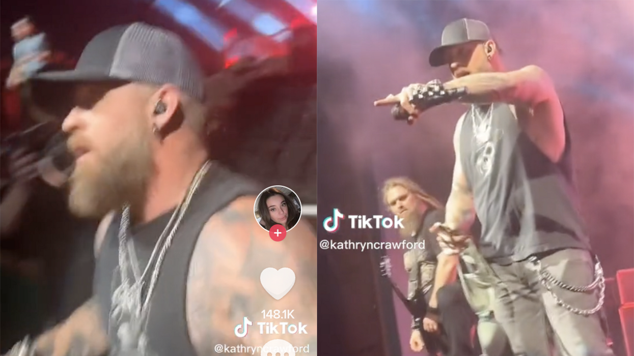 Watch: Brantley Gilbert catches guy punching a girl in the head at his concert, jumps into the crowd to confront him