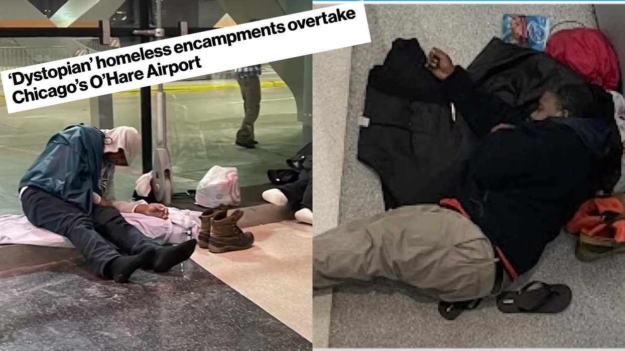 A Homeless Encampment is Now Inside Chicago O'Hare Airport, But the Mayor Promises It's Totally Normal