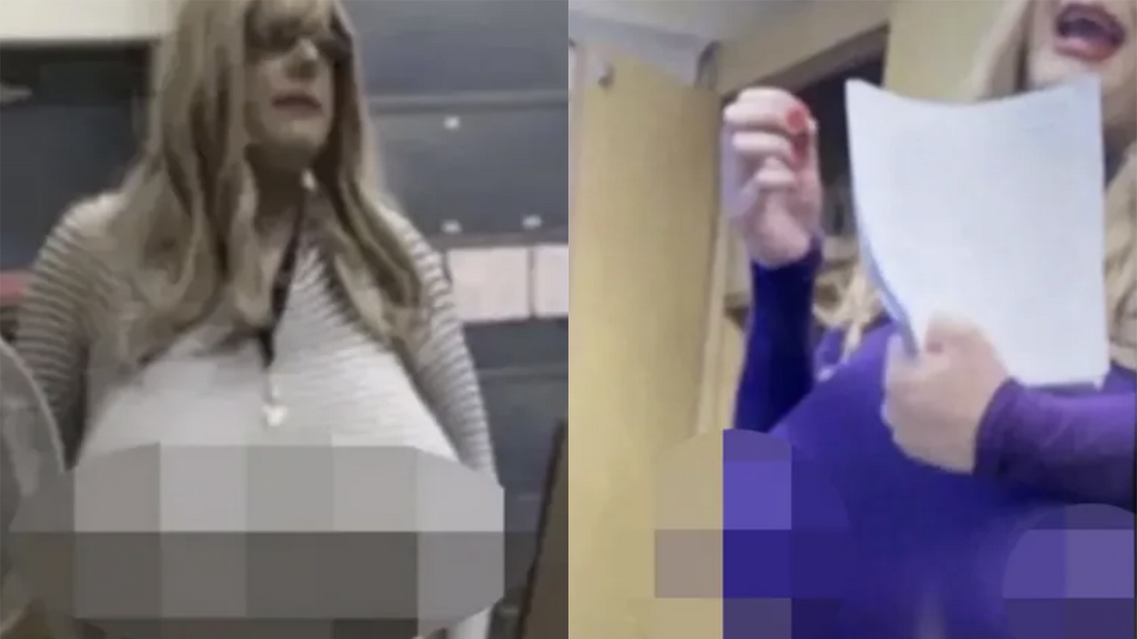Controversial shop teacher gives first interview: claims they're not a dude, not trans, but the size-z boobs are real