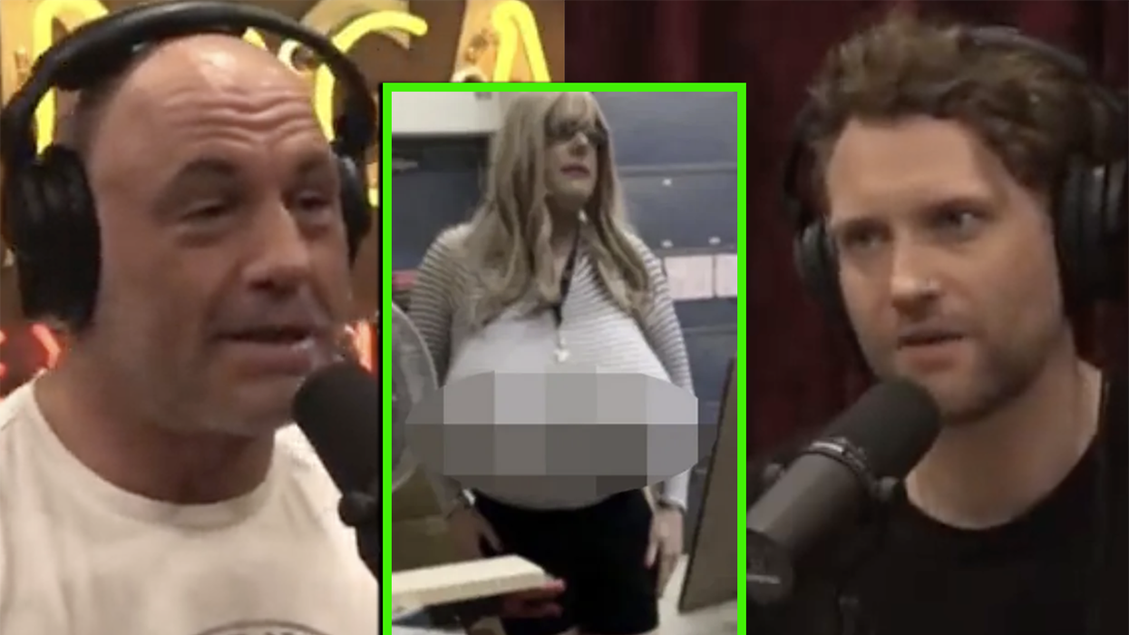 Joe Rogan, Ryan Long debate if Canadian shop teacher is a dude: 'Wearing those t*tties all day would be nuts'