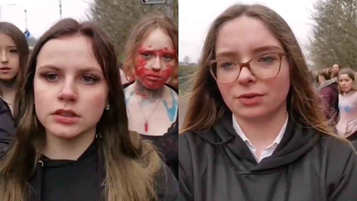WATCH: British Schoolgirls Protest After 4 Afghan Refugees Allegedly Raped A Classmate And The School Let Them Return