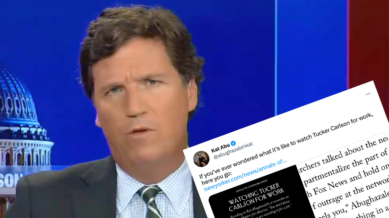Brave 23-year-old leftist gets PAID to watch Tucker Carlson and the media wants you to know about her bravery