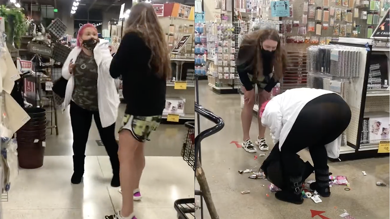 Watch: Hero illustrates (mostly) proper way to stop stealing, catches pink-haired shoplifter in the act