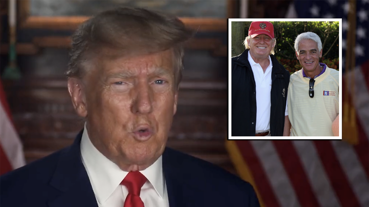 Watch: Donald Trump praises liberal Charlie Crist because he thinks it's a dunk on Ron DeSantis for some reason