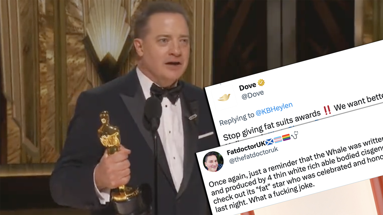 Dove battles weight-inclusive "doctor" over worst woke attack on Brendan Fraiser for not actually being morbidly obese